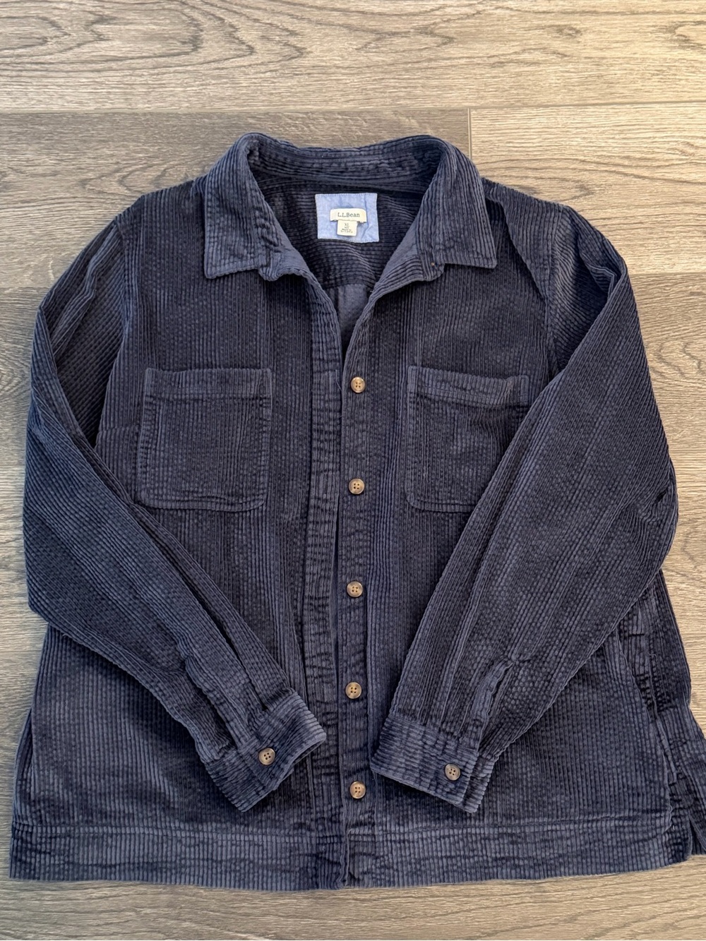 L.L. Bean • Women’s Dark Blue Corduroy Button Down